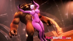 World of Warcraft Busty Draenei Rough Fucked in Every Hole