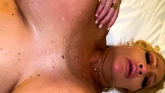 Blonde Natasha Marley with big boob