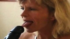 Beautiful Blonde Granny Teases Her Wet Cunt