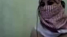 Palestine Arab Hijab Girl Show Her Big Boobs In Webcam