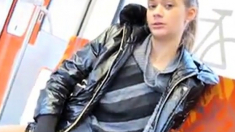 Anna public flashing masturbating at train