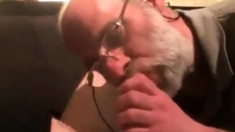 dutch grandpa gives blowjob to chubby dude